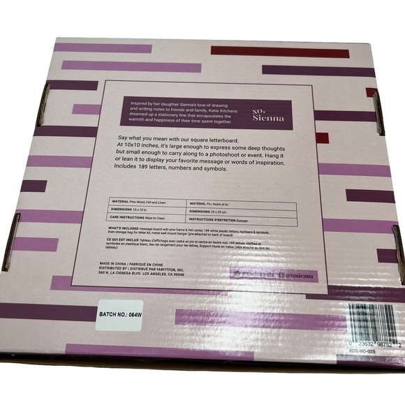 NWT XO, Sienna Felt Message Board Purple and Grey Gradient - Picture 3 of 5